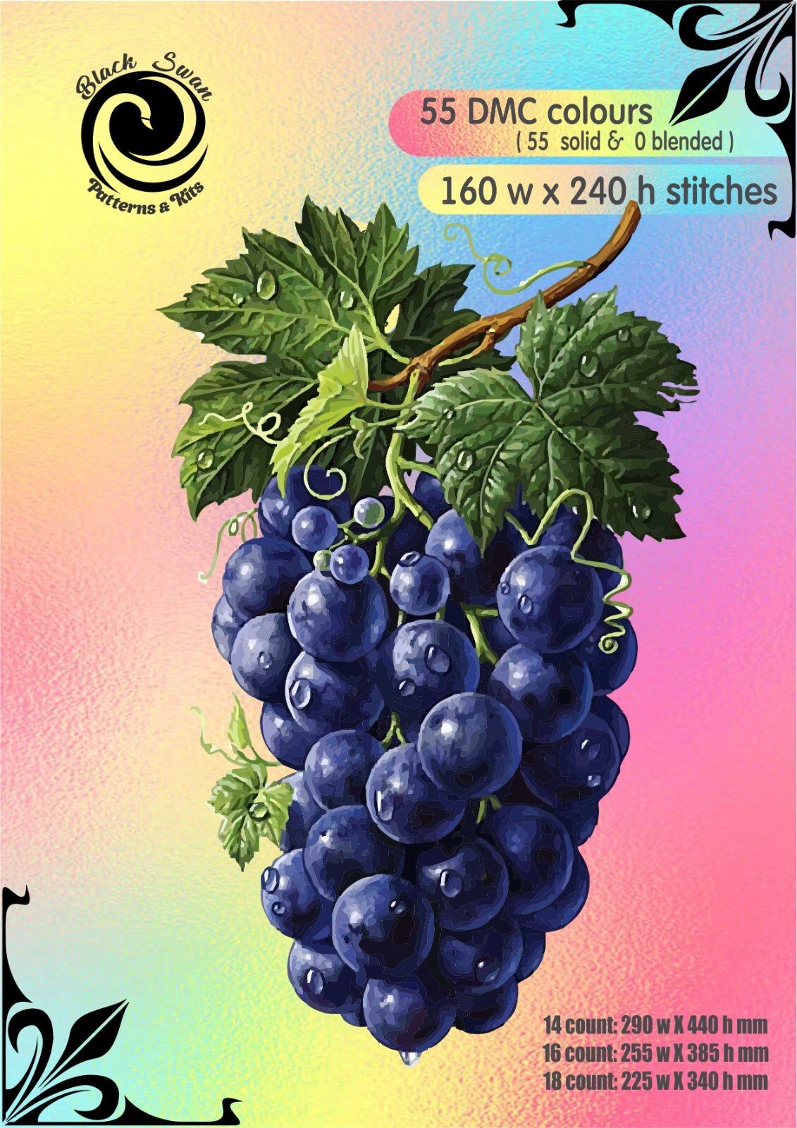 Grape 569 - Chart Counted Cross Stitch Pattern craft