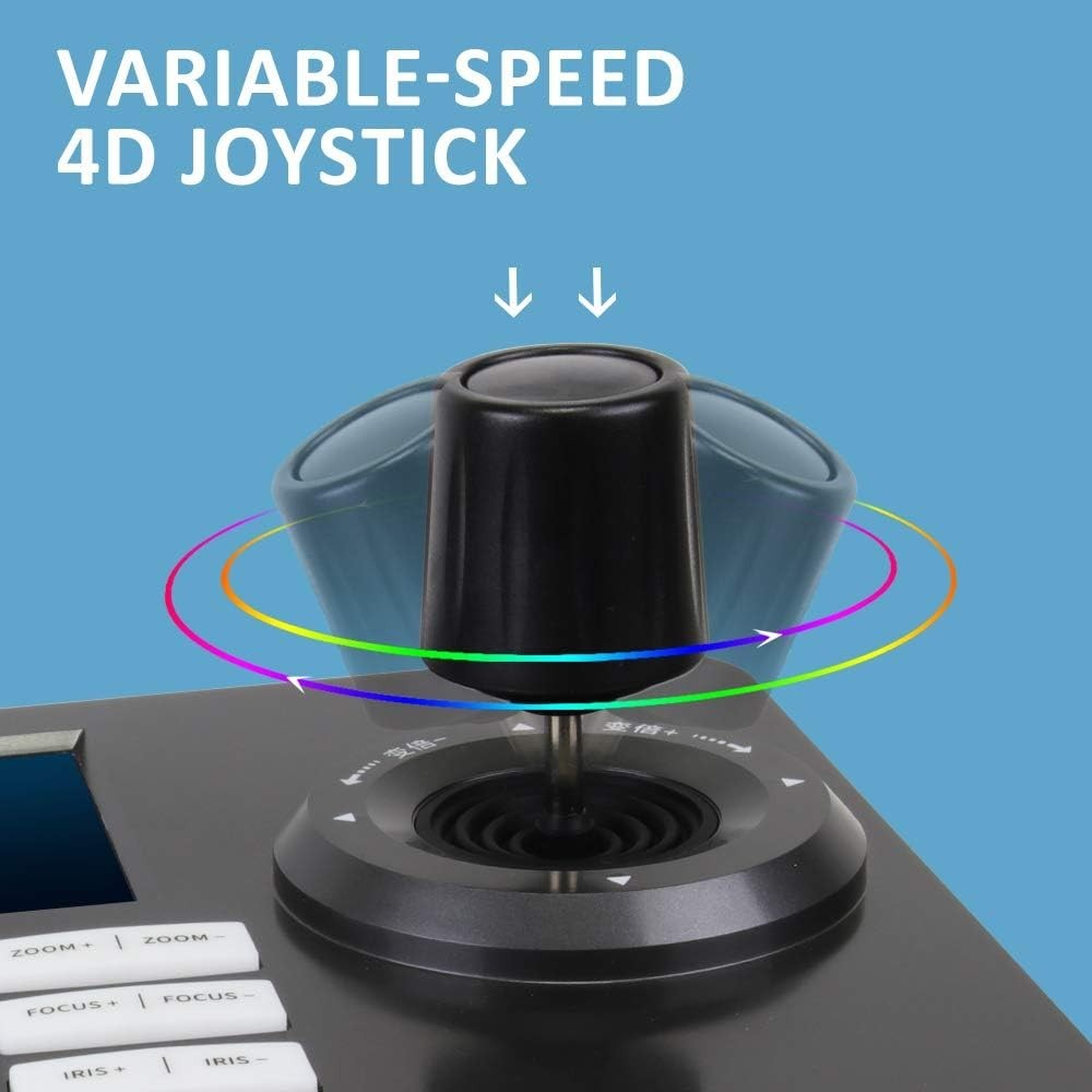 PTZ Controller Camera Controller POE Network 4D Joystick Decoding Keyboard In...