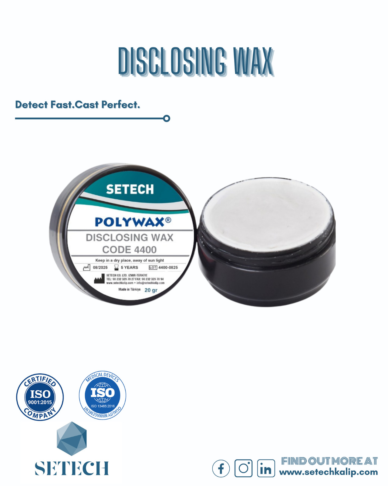 Setech Disclosing Wax - To Repair Wax Pattern Defects.