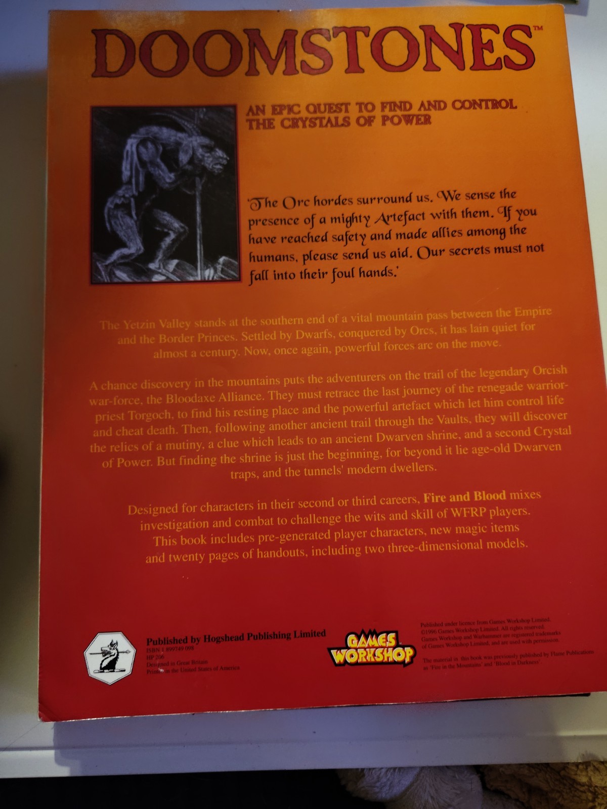 Hogshead Pub WFRP Doomstones #1 - Fire and Blood