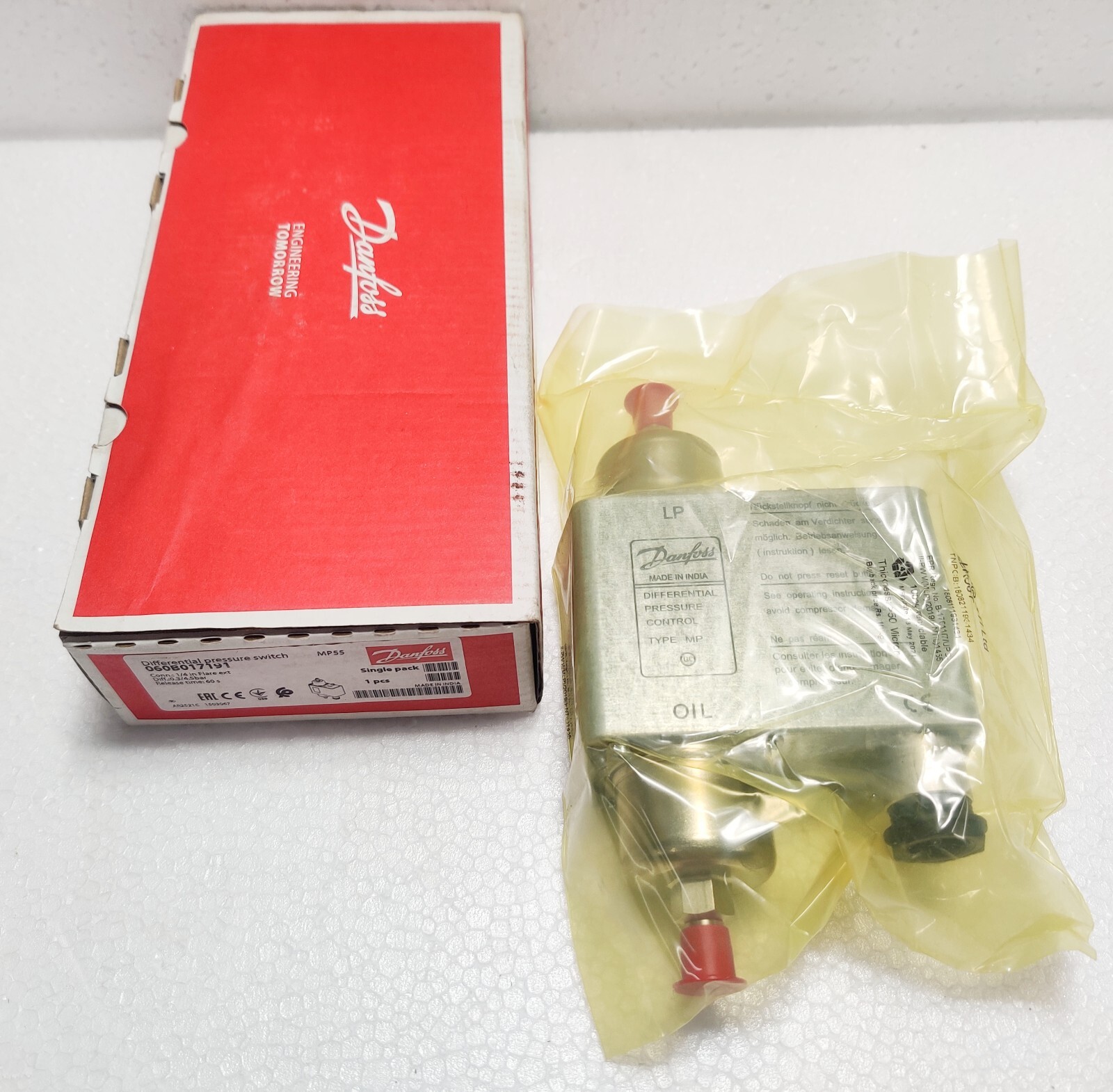 Danfoss MP55 Differential Pressure Switch 060B017191