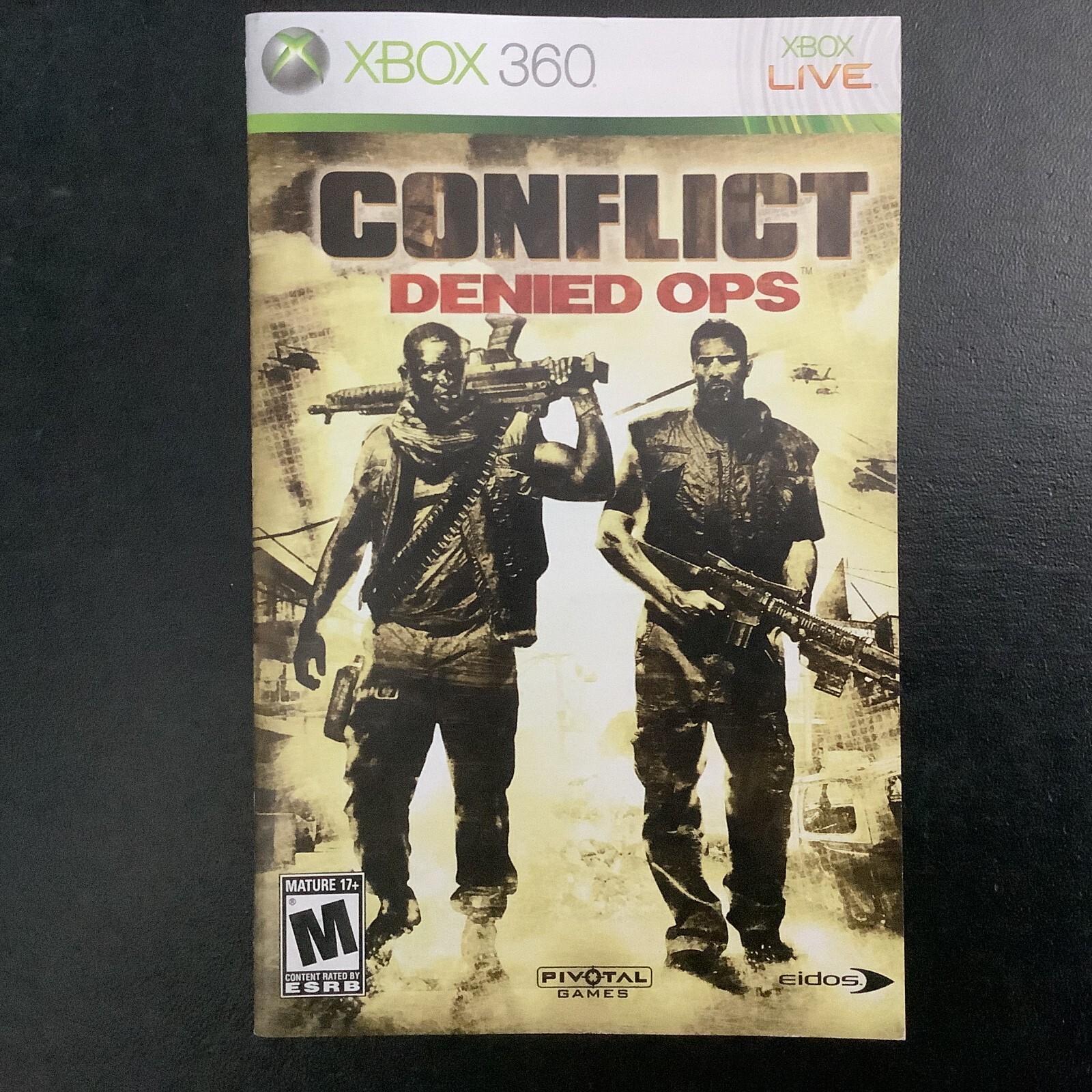 Conflict Denied Ops Microsoft Xbox 360 Instruction Manual Only