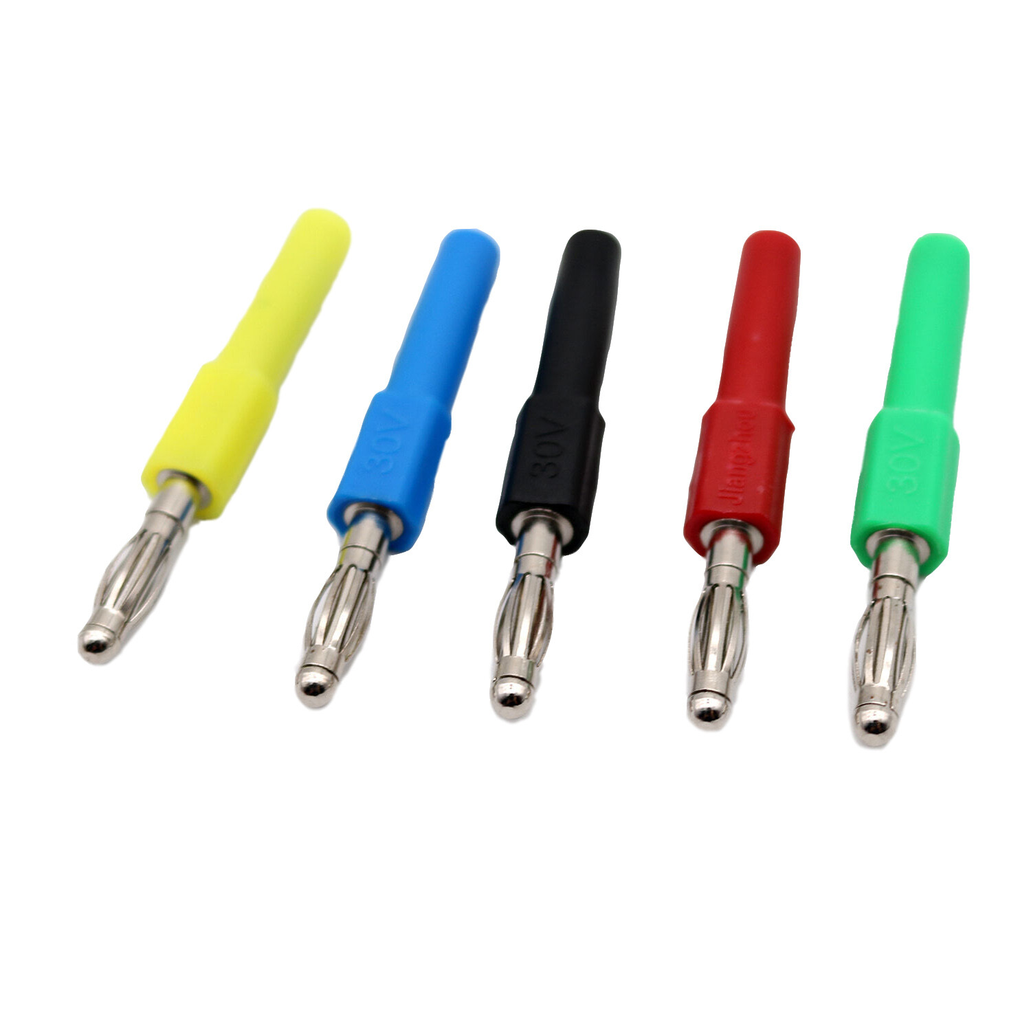 5x 30V 4mm Male to 2mm Female Banana Plug Jack Test Probe Connectors Adapter 5C