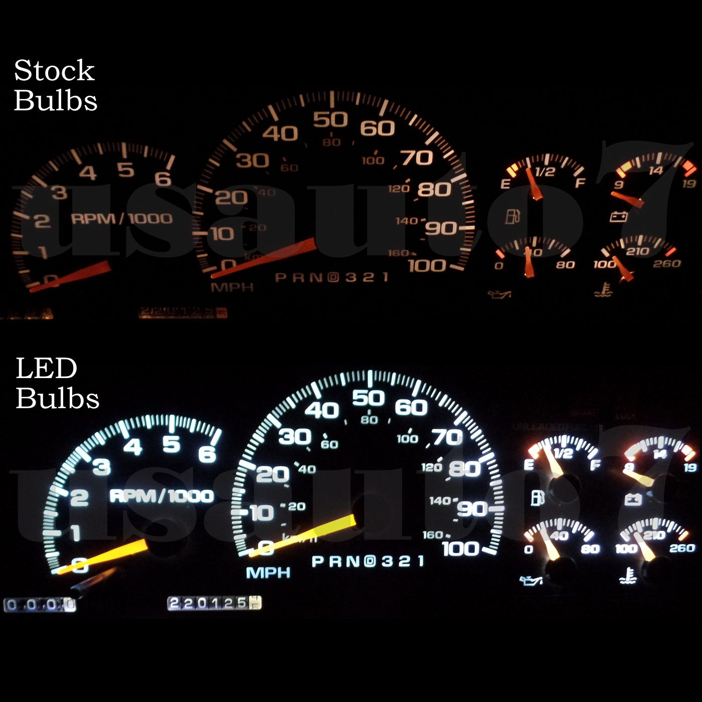 Dash Speedometer Cluster Gauges WHITE LED LIGHT KIT Fits 99-00 Cadillac Escalade