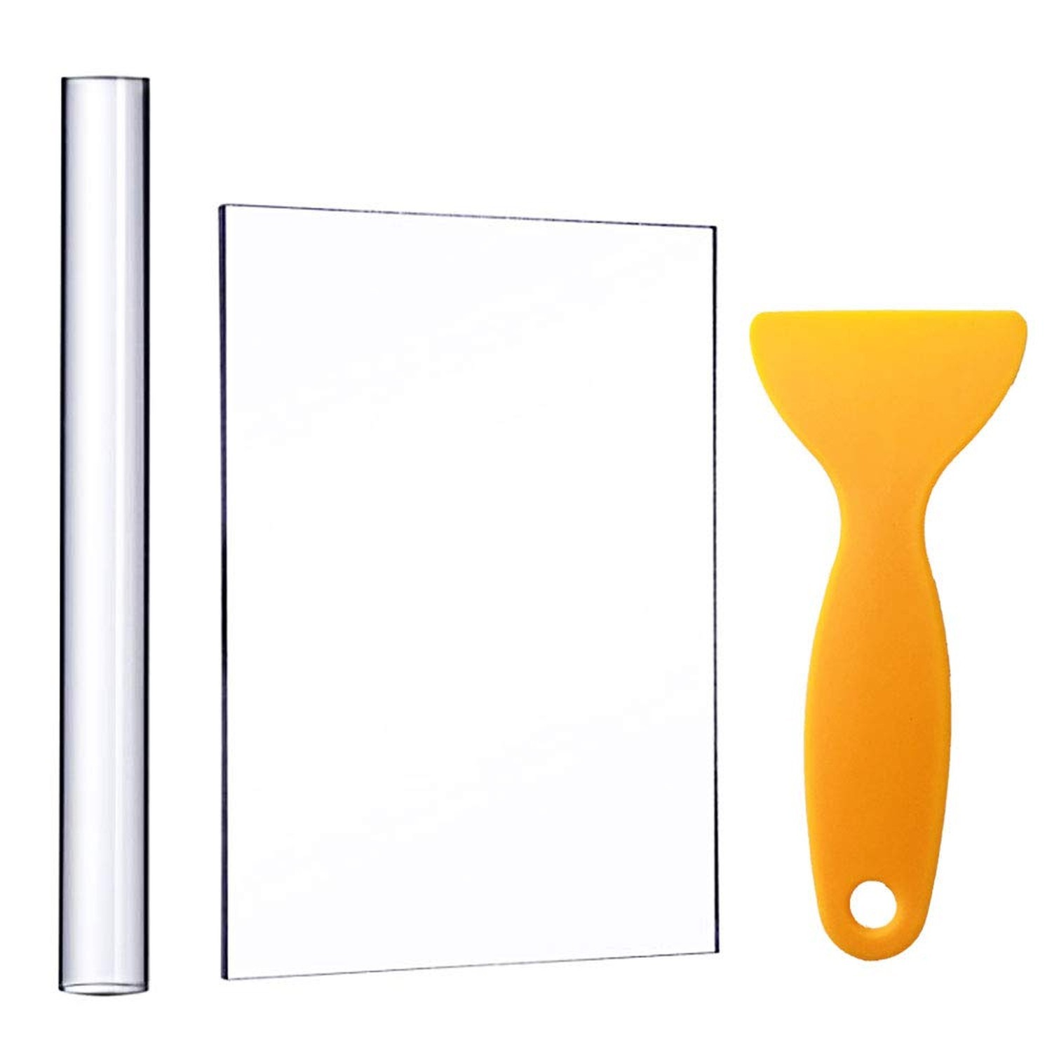 Acrylic Clay Roller with Sheet Backing Board, Assisted Shovel, Rubber Tools/M...