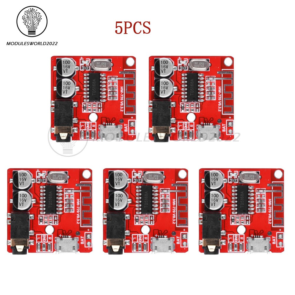 5PCS Mini Bluetooth 5.0 Audio Decoder Lossless MP3 Receiver Amplifier Board