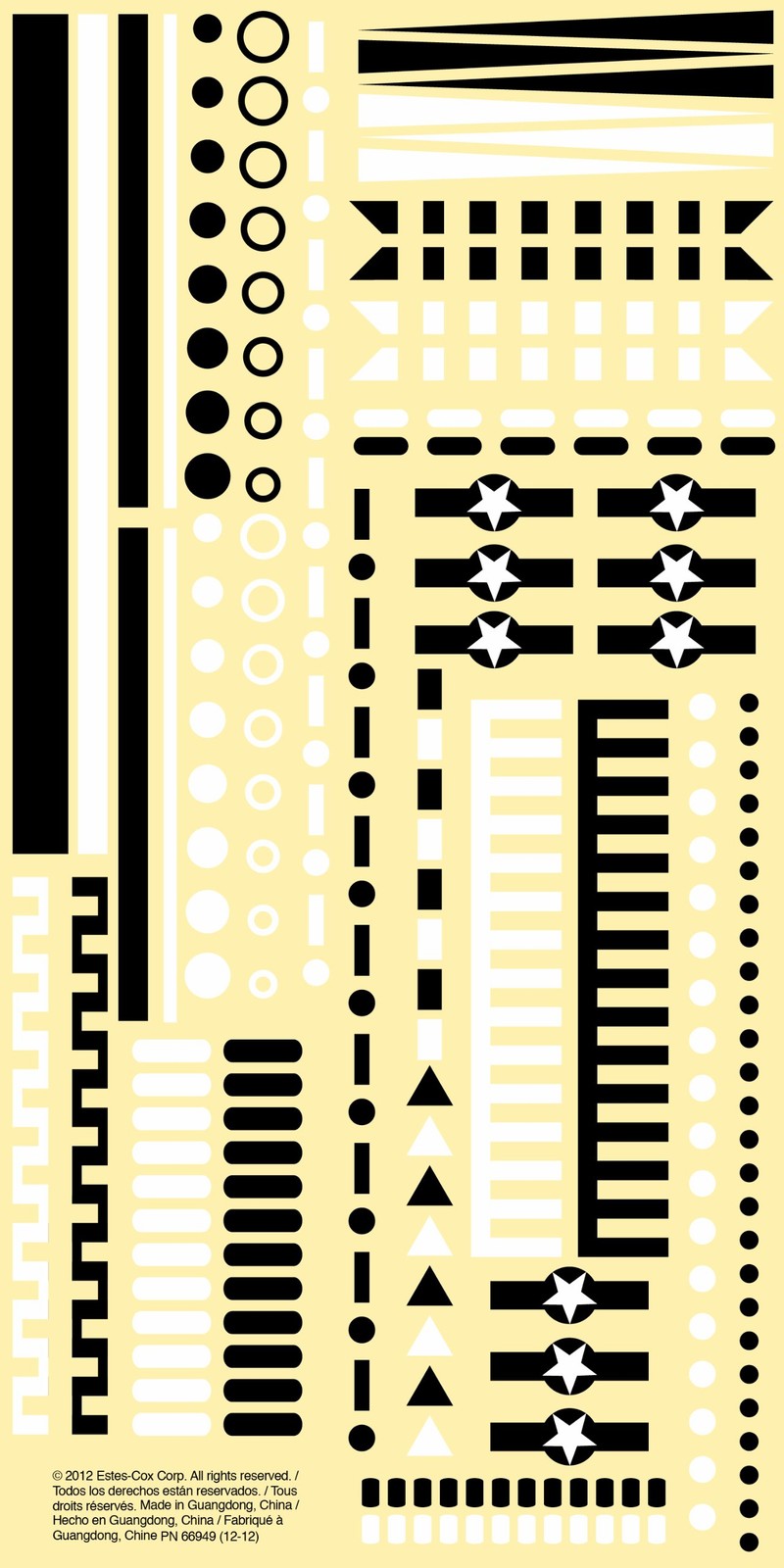 Estes Waterslide Decal Set
