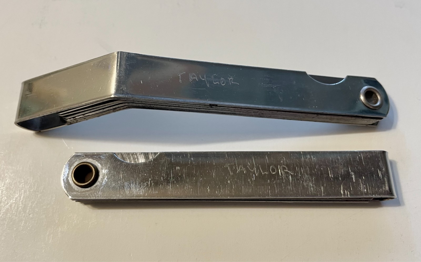 Two (2) Vintage CTA Tools Feeler Gauge Sets; One Angled, One Flat; Made in USA