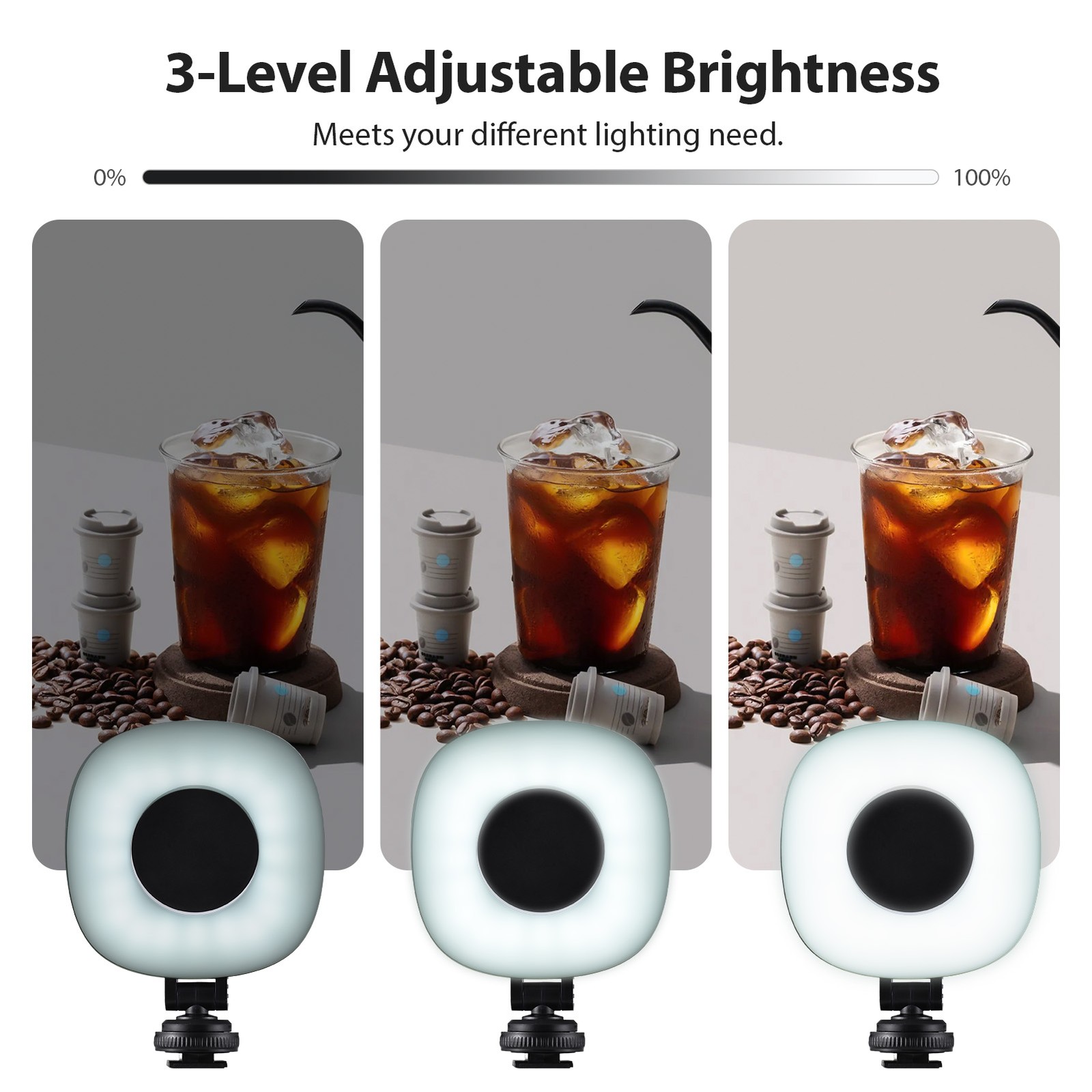 2 Pack LED Video Light Camera Light Photography LED Fill Light 3 VPGE