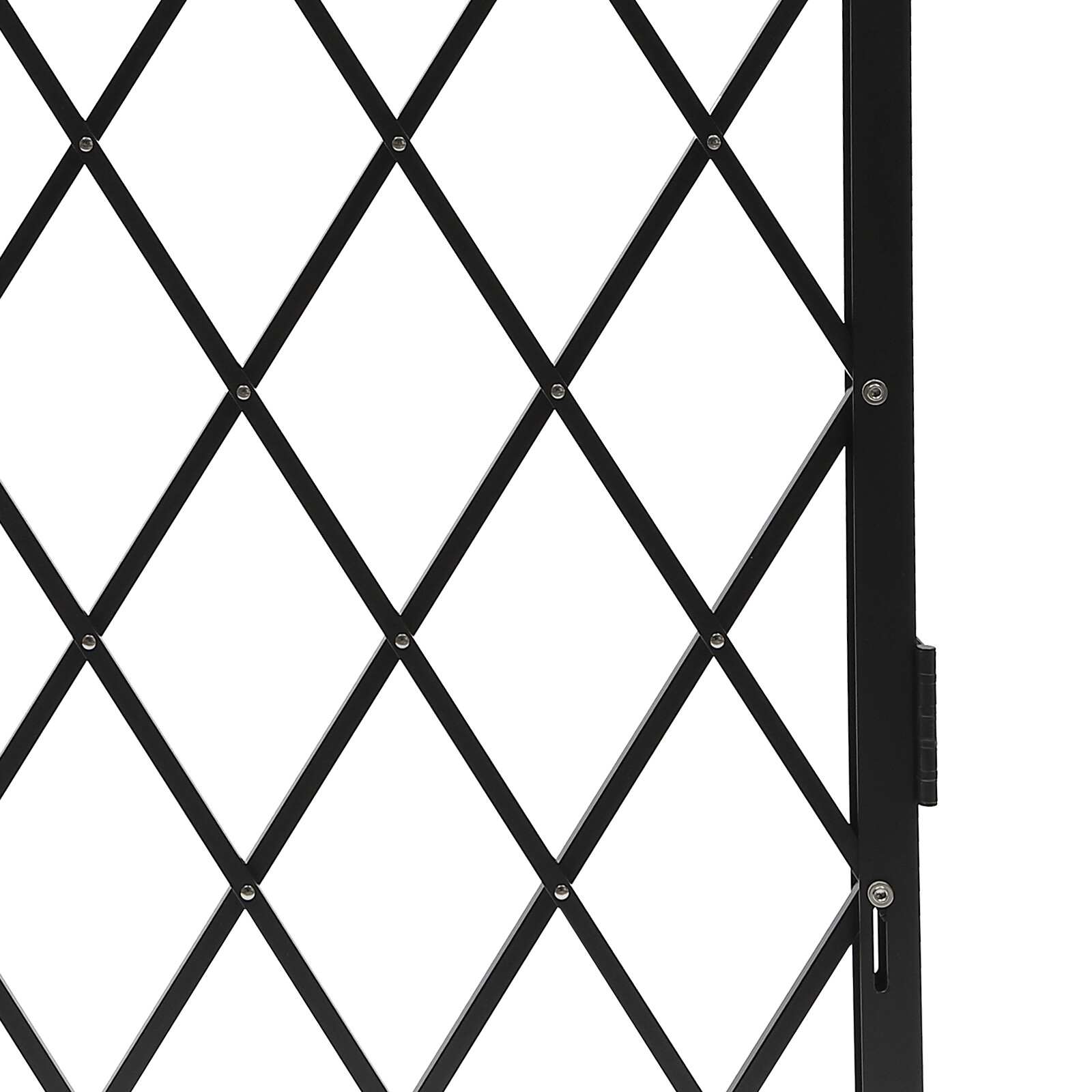 Single Folding Security Gate Rolling Barricade Doors Scissor Gate with Padlock