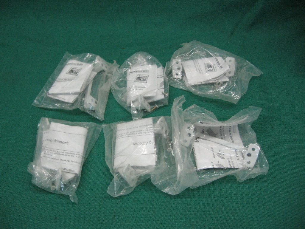 6 pc Anderson Windows Narroline & DC Double Line Window Sash Lift in White 228-1