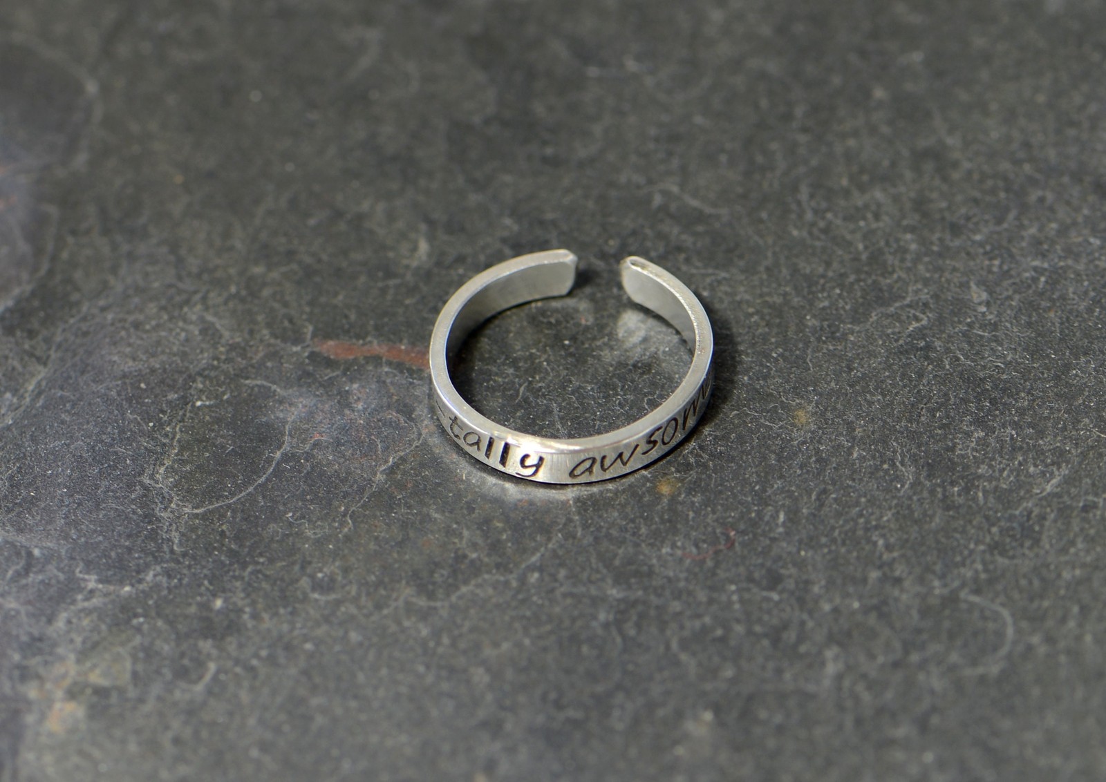 sterling silver toetally awesome toe ring - dainty silver toe ring - toe ring