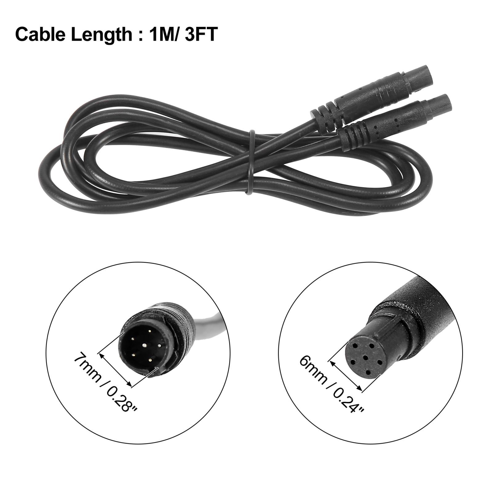6Pin 3ft 1m Car Backup Camera Recorder Extension Cable Dash Camera Cord