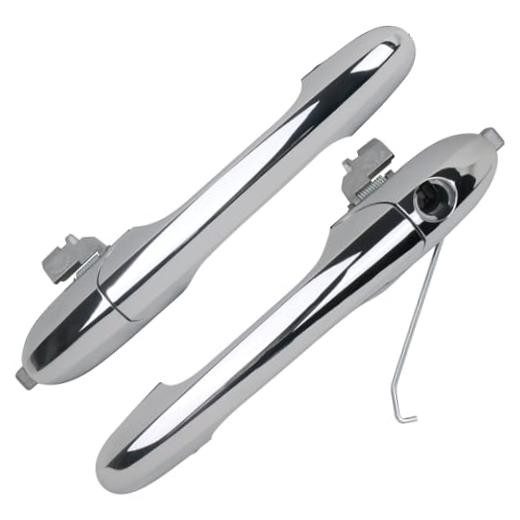 APPERFiT Exterior Door Handles with Key Hole for Left Driver & Right Chrome
