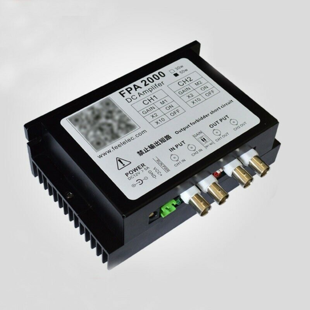 Amplifier Signal Generator Dual Channel DC Amp Drive Coil Vibrator FPA2000-50W