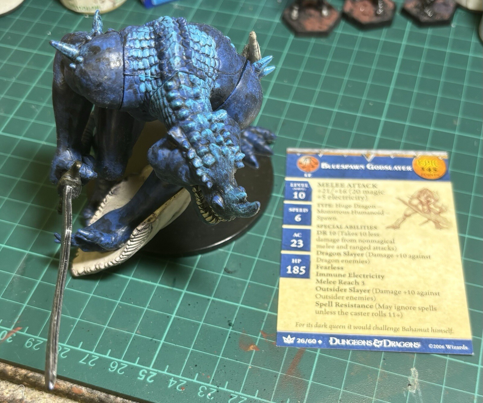Wizards of the Coast D&D War Of Dragon Queen Bluespawn Godslayer Miniature 26/60
