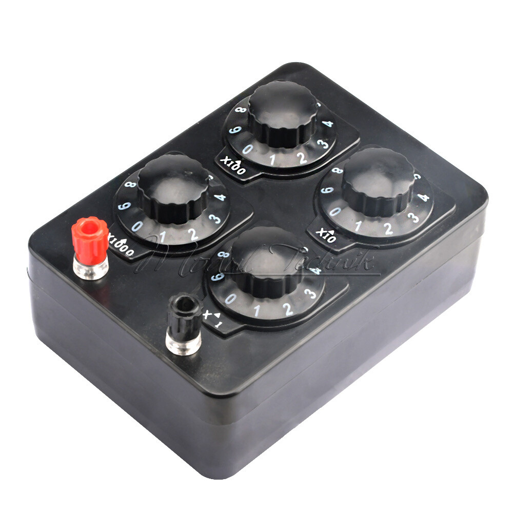 Simple Resistance Box 0-9999 Ohm 1 Ohm Progress Electricity Teaching Instrument-