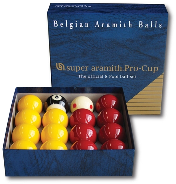 Pool Balls Super Aramith Pro Cup Match 2" (51mm) Reds & Yellows 1 7/8"