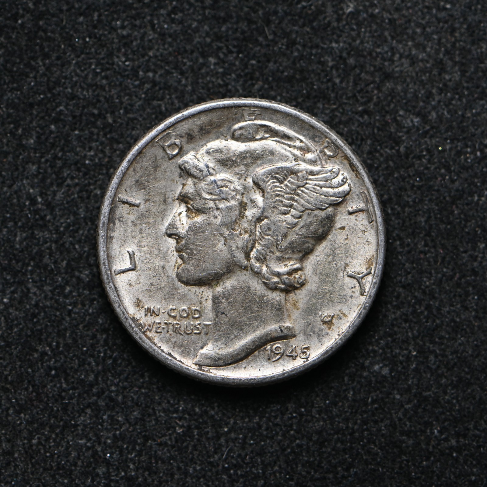 1945-D Mercury Silver Dime AU+ (bb19143)