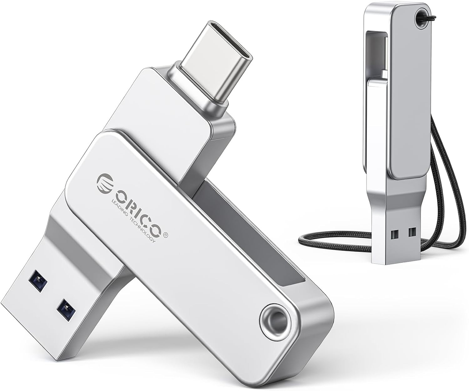 ORICO 64/128/256GB USB Flash Drive USB3.2 Gen1 150MB/s Dual USB-C & USB-A Mini
