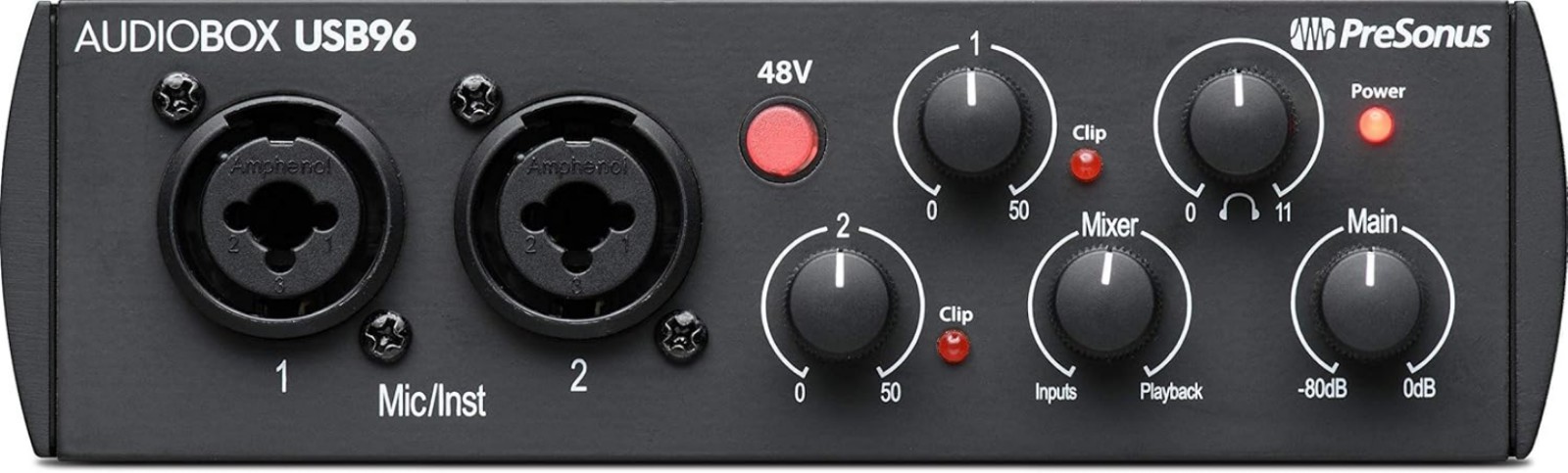 USB Audio Interface 2-Channel Recording Software Studio One Ableton Compatible