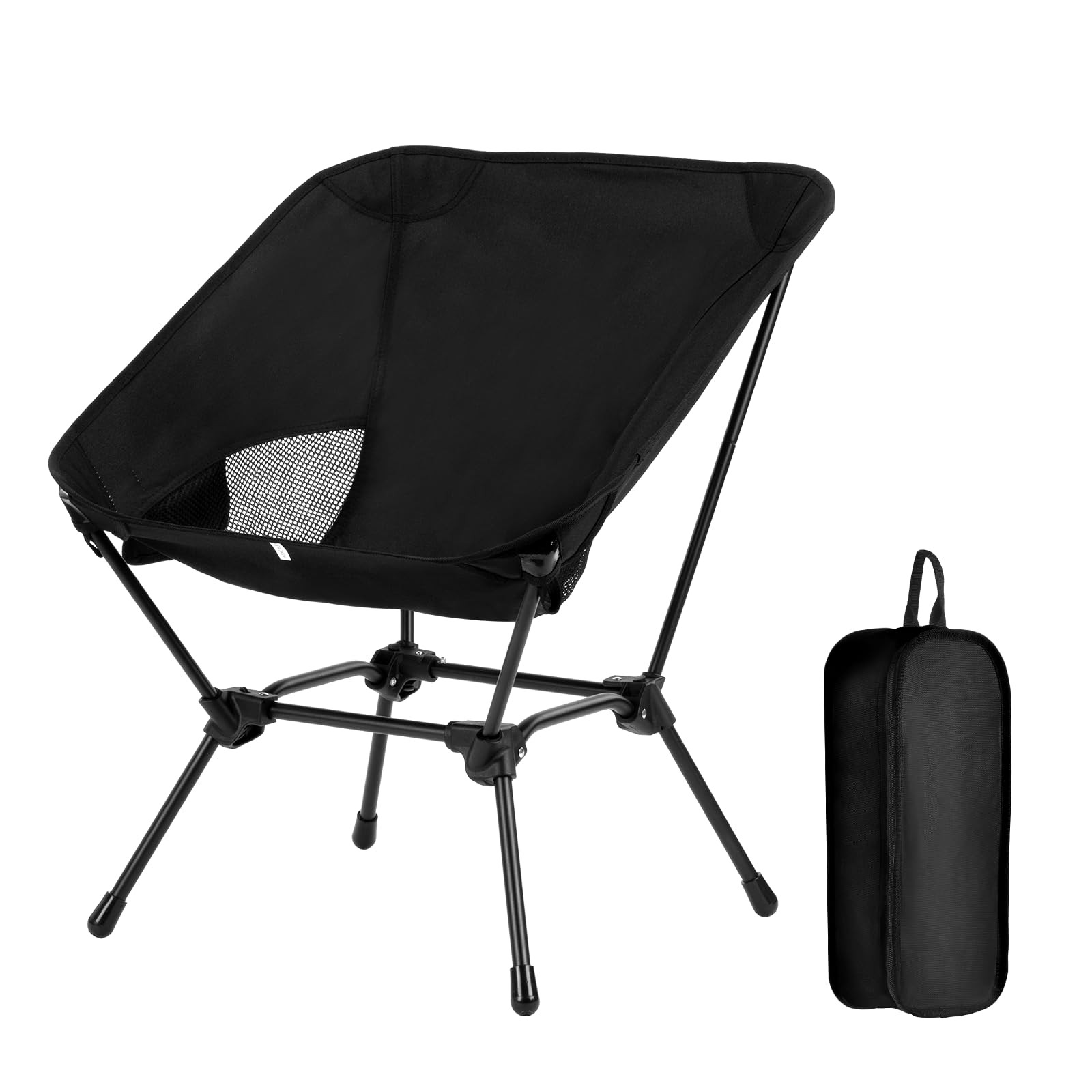 Ultralight Folding Camping Chair, 2~in~1 Adjustable, Square Frame