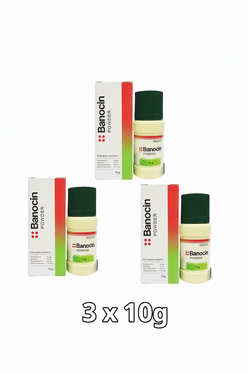 3x Banocin Topical Powder 10g Bottles Skin Care Lot - US stock