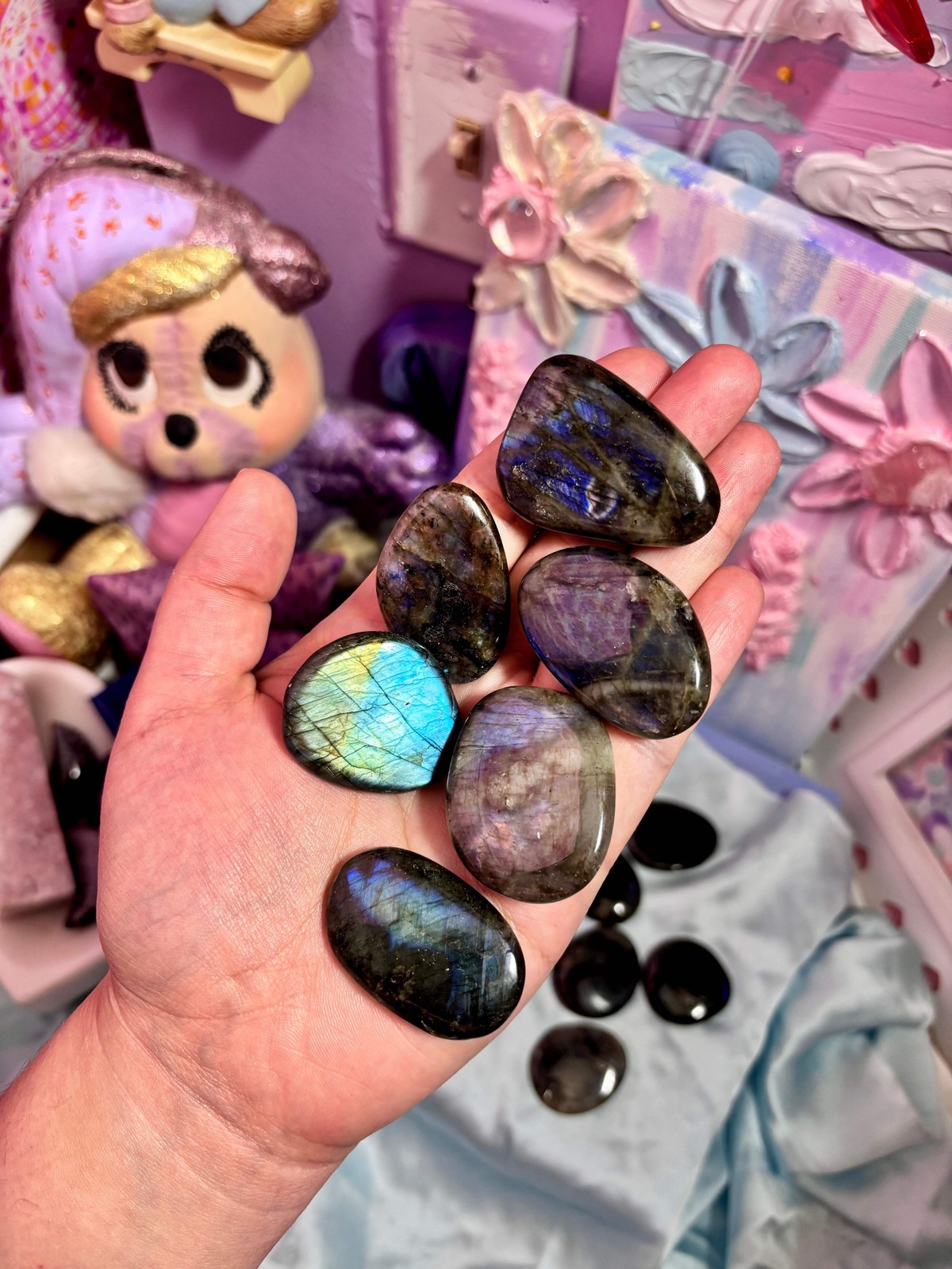 Labradorite Flat Palms (Intuitively Selected)