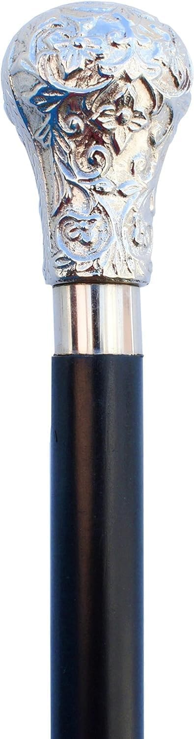 Sadaf Nautical Replica of Bat Masterson Brass Walking Stick with Silver Brass...