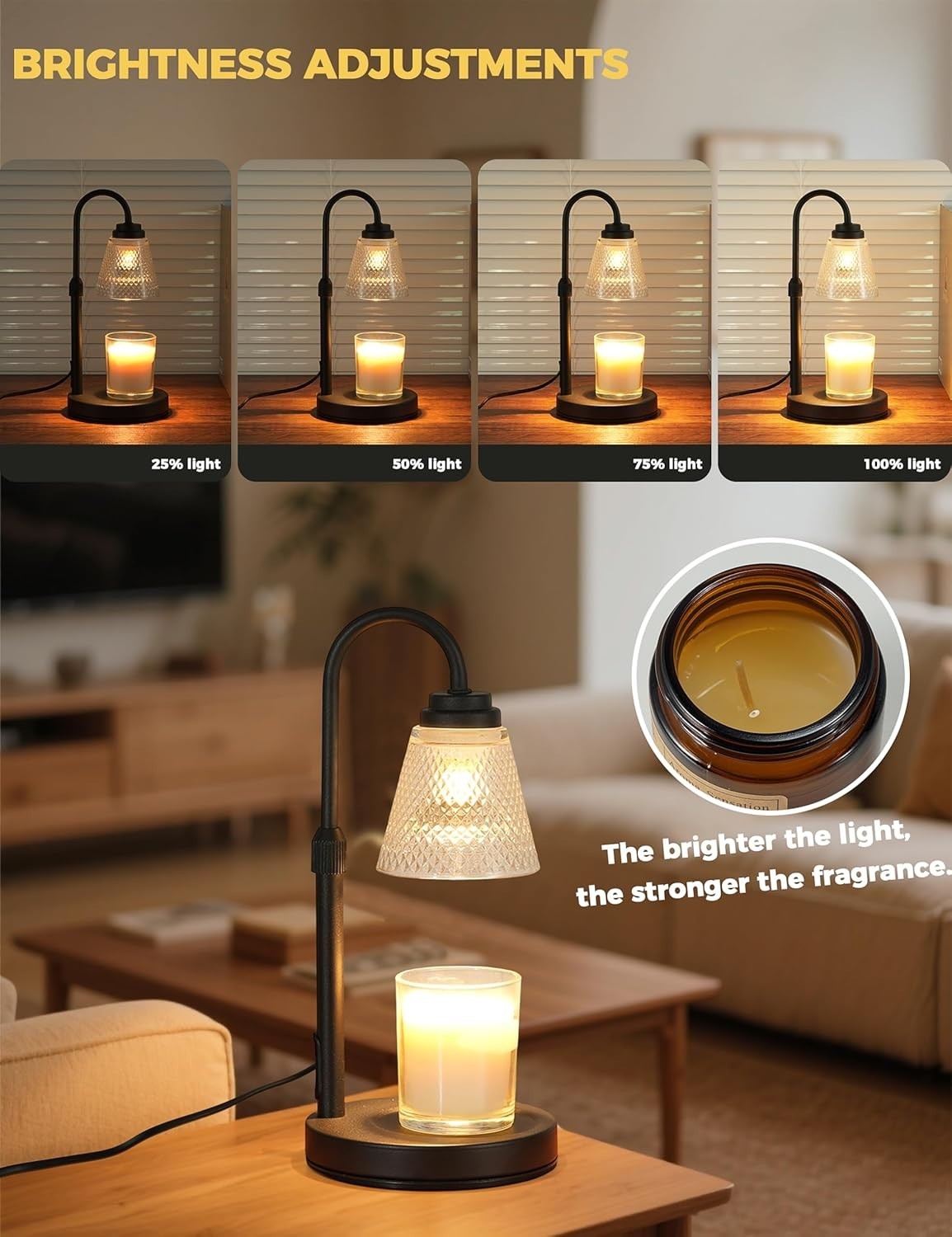 Candle Warmer Lamp with Timer Dimmer