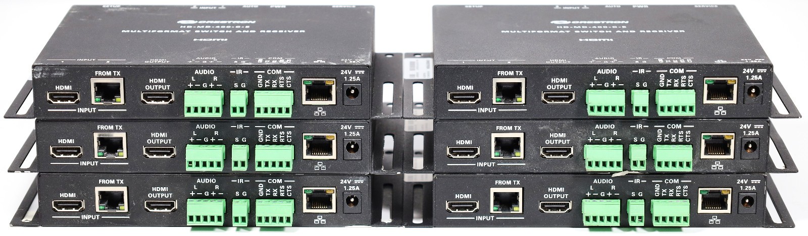 Bundle of Crestron Switchers, Receivers, and USB Extender