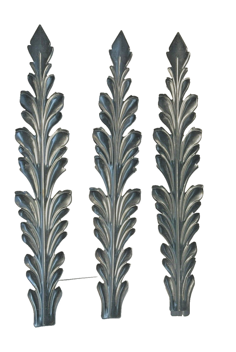 LOT OF 3 stamped steel 11.5" LEAVES LAMP PART NEW-Vintage STOCK-STEAMPUNK ART