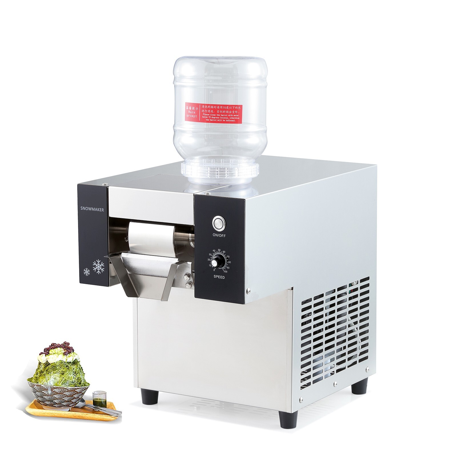 Kolice Korean Restaurant Shaved Ice Machine Snowflake Ice -125kgs/day Air Cool