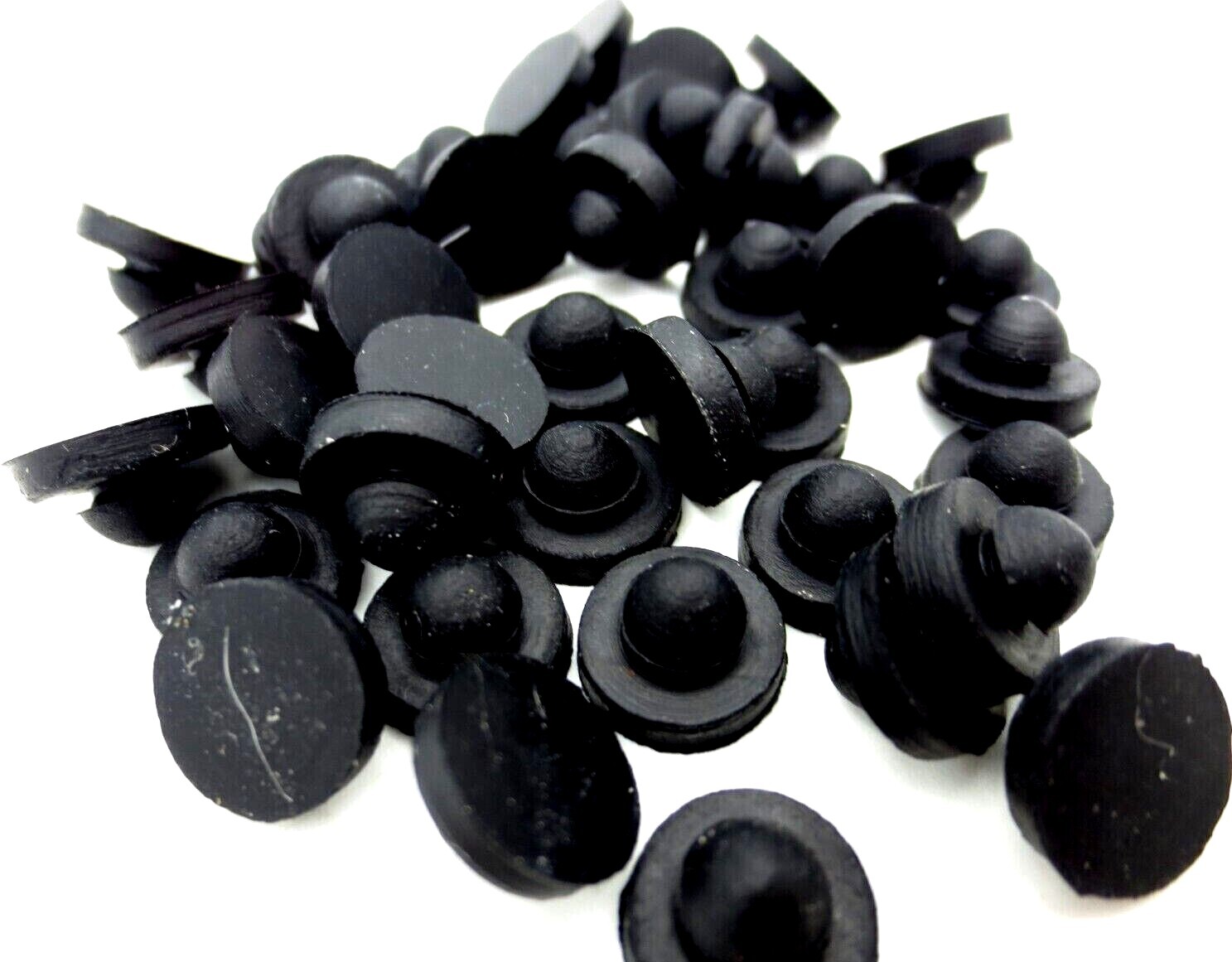 Rubber Push-In Stem Pad Bumper Fit 1/8" Hole, 1/32" Thick Panel, Free Shipping!