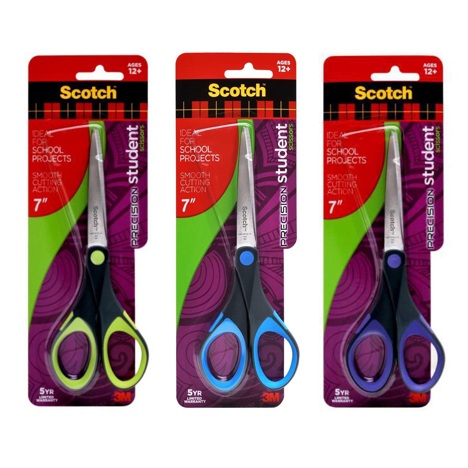 Scotch Precision Student Scissors: 7-inch scissor / 1 scissor (Color May Vary)