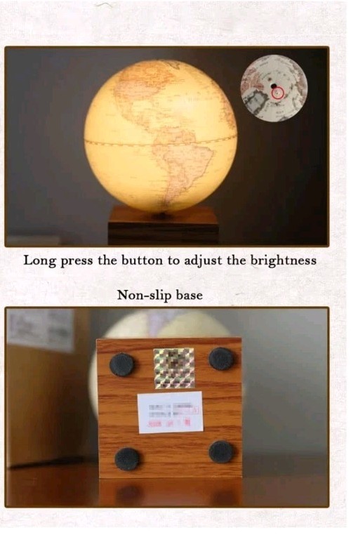 Illuminated Interactive World Globe Music And Light With Claendar Clock