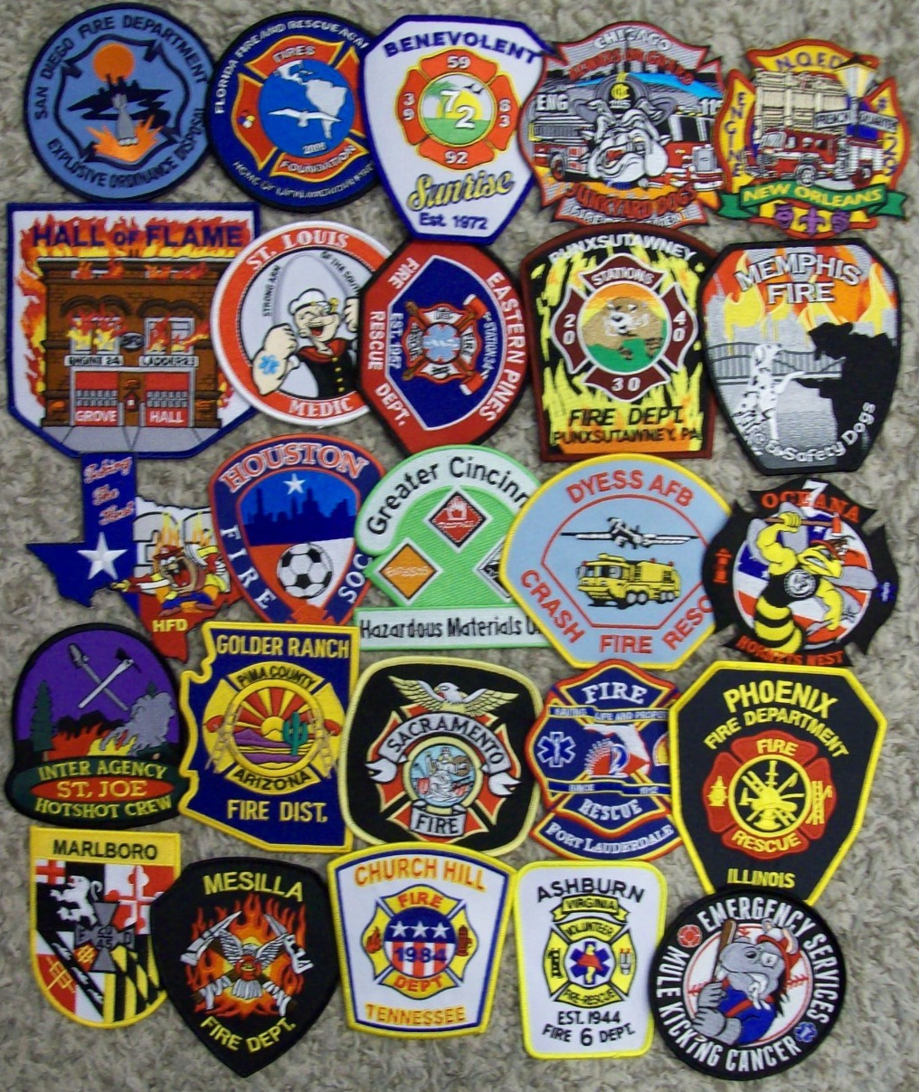 *NEW*  *CLEARANCE*  25 Total Various Fire Patches  Set # 76 NO DUPLICATES IN SET
