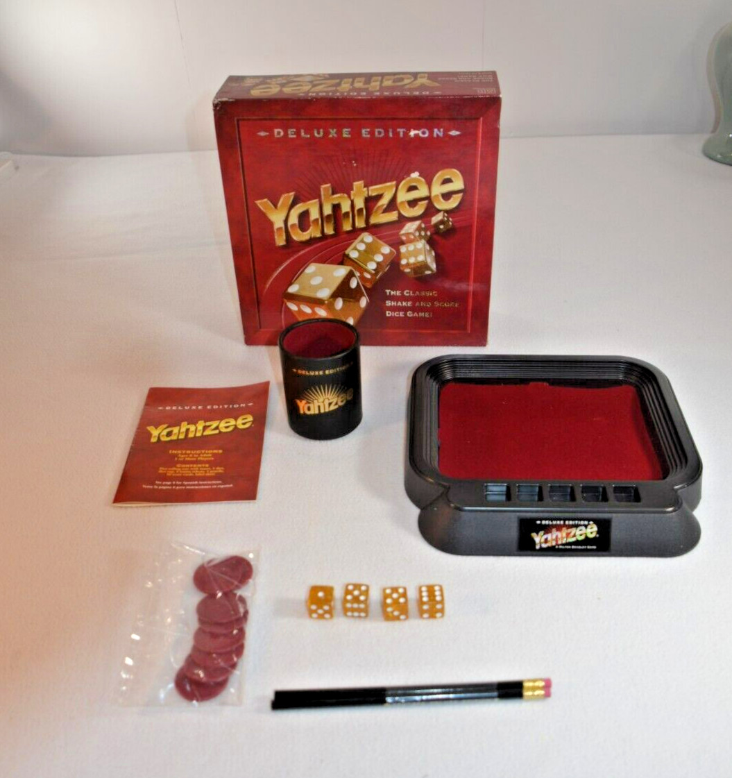Deluxe Edition Yahtzee MB 1997 Replacement Pieces Gold Glitter Dice