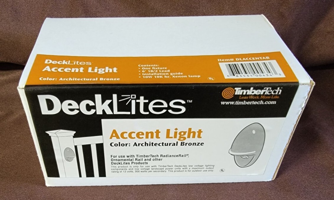 Timbertech Accent Light DLACCENTAB Architectural Bronze DeckLite XENON BULB
