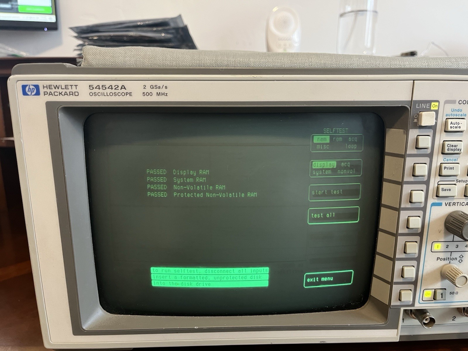 HP 54542A Digital Oscilloscope – Calibrated, Clean Lab Pull, Bright CRT
