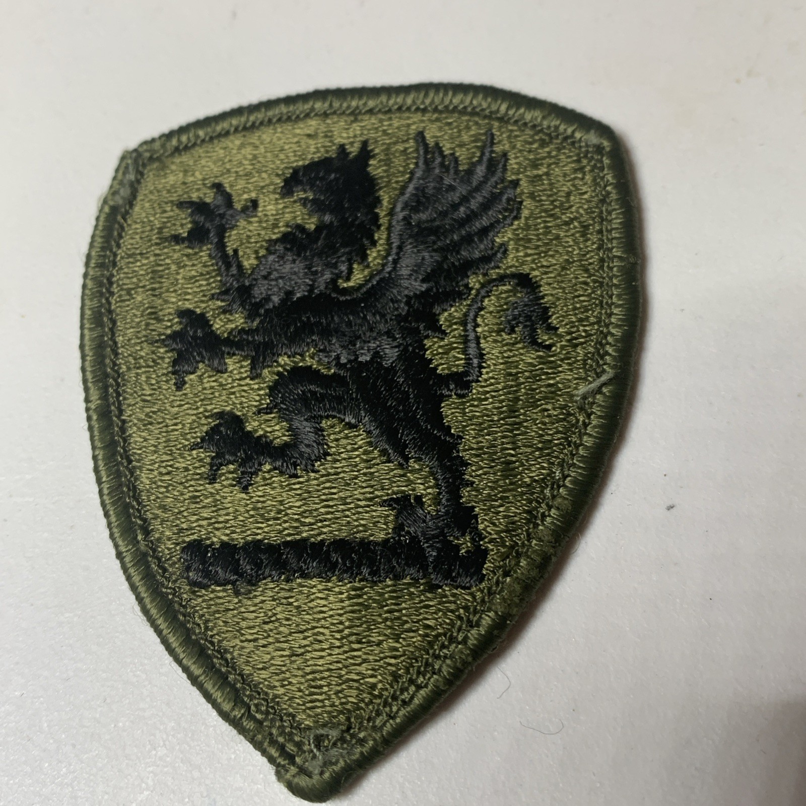 Vietnam Era U.S. Michigan National Guard Full Subdued Merrow Edge Patch #222