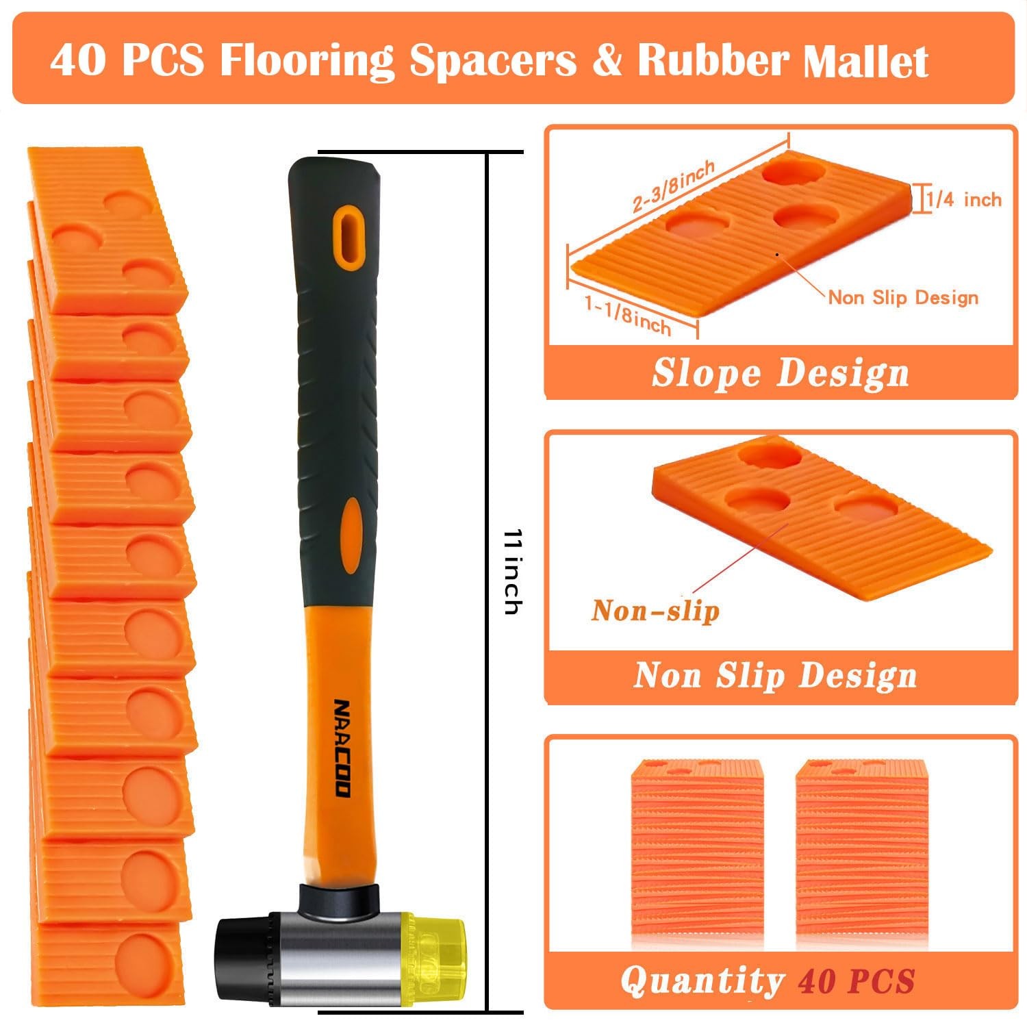 Laminate Vinyl Flooring Tools Heavy Tapping Block Pull Bar 40 Spacers