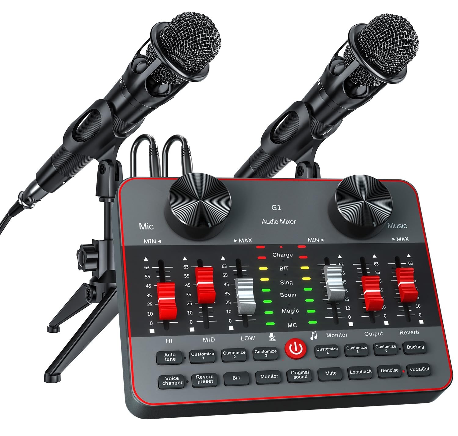 Podcast Equipment Bundle for 2 Mic Tiktok Video Content Creator Kit, Audio In...