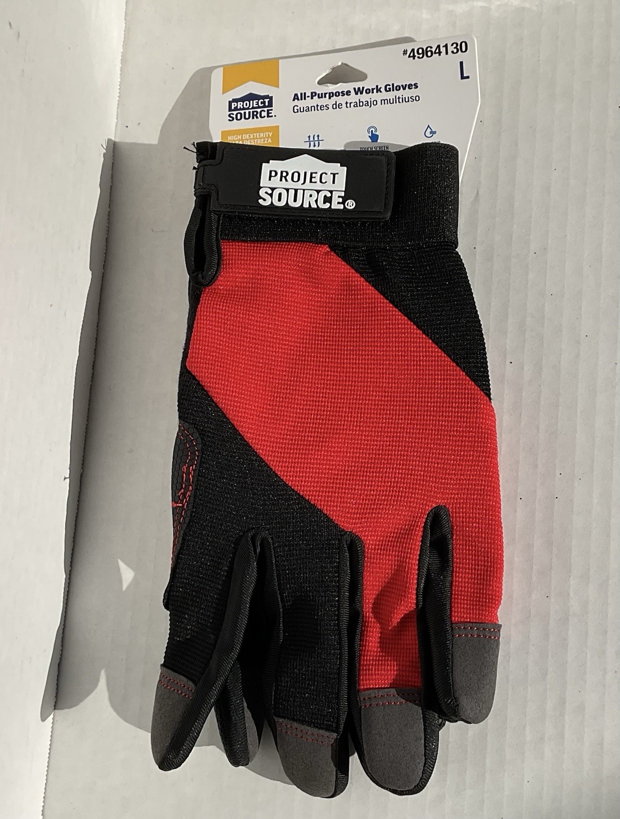 New Project Source All Purpose Work Gloves High Dexterity Size Large