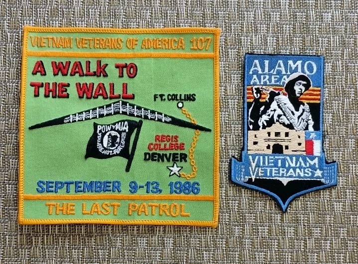 Lot of 2 VTG Vietnam Veterans Of America Chapter Patches Alamo TX Lakewood CO