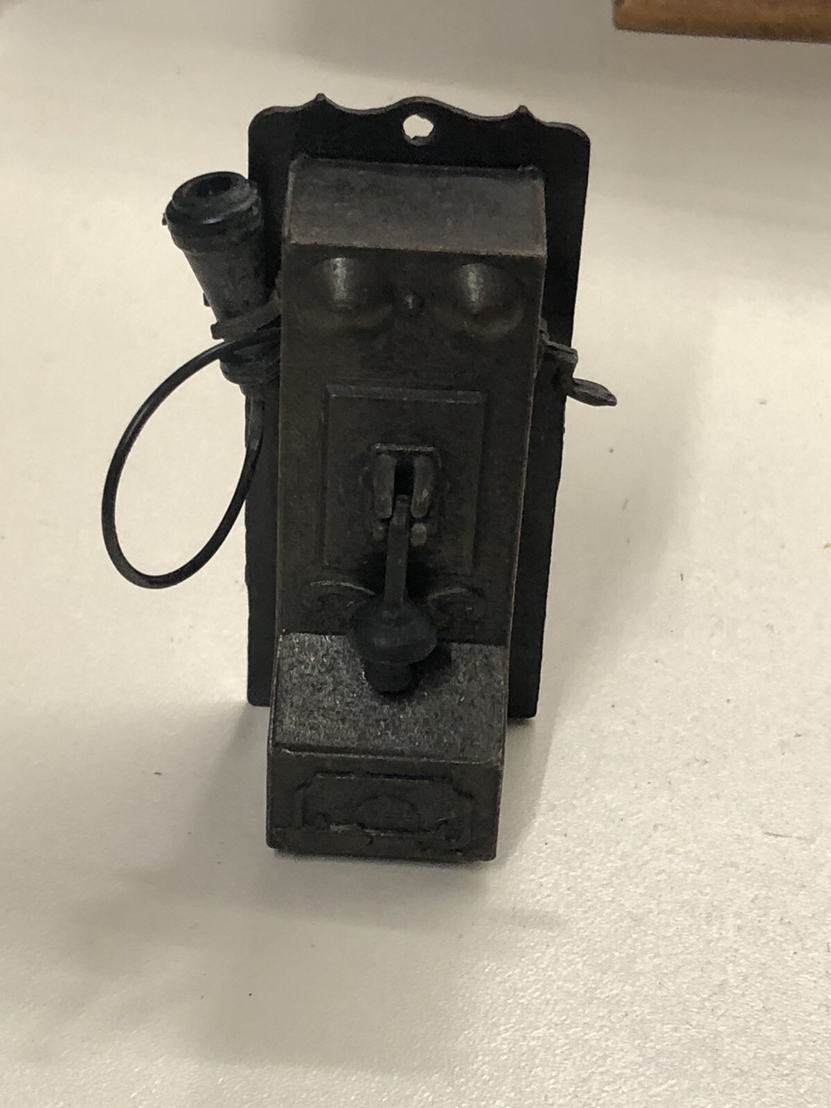 Vintage Bronze Metal Antique Telephone Phone Mini Pencil Sharpener