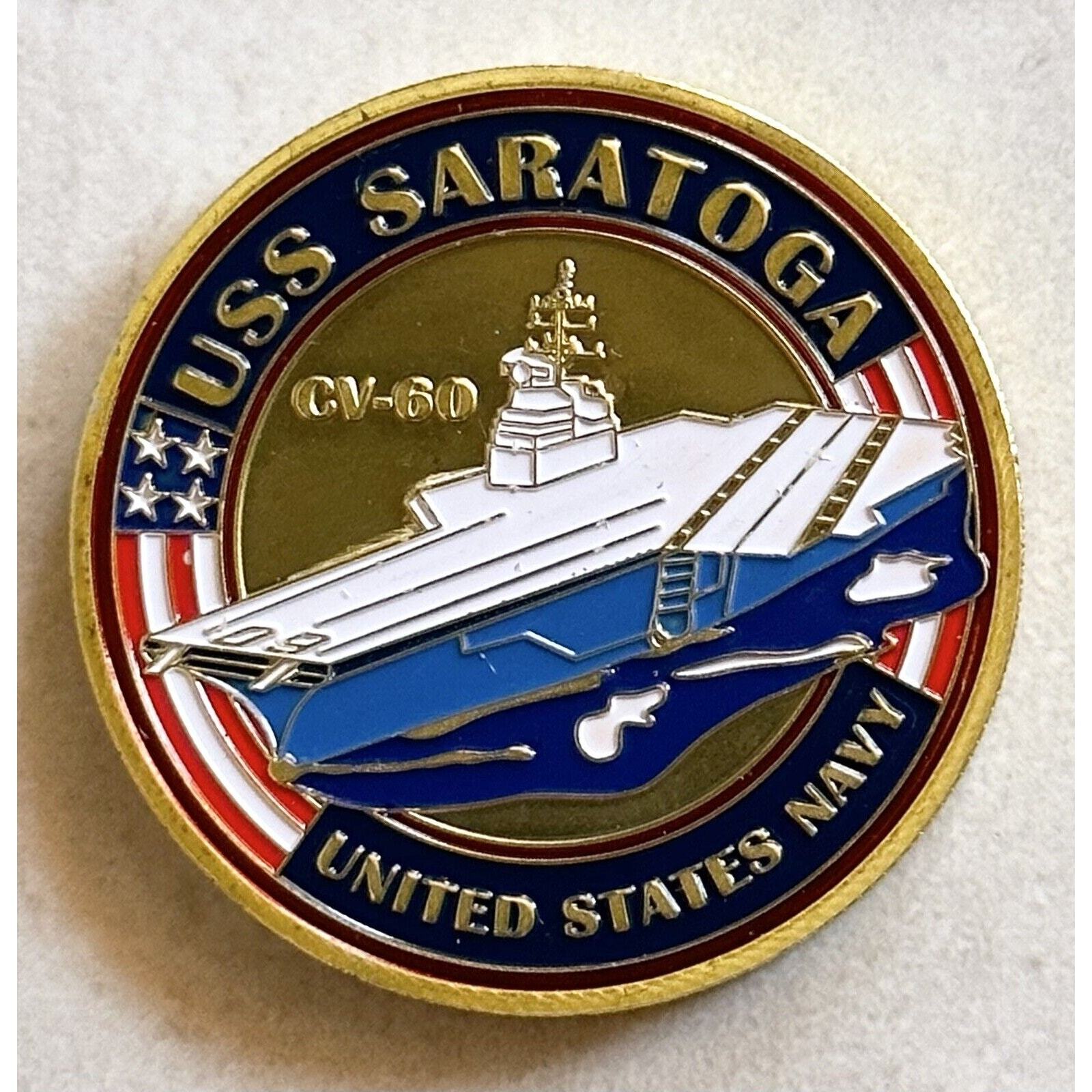 US NAVY - USS SARATOGA - CV-60 - Challenge Coin