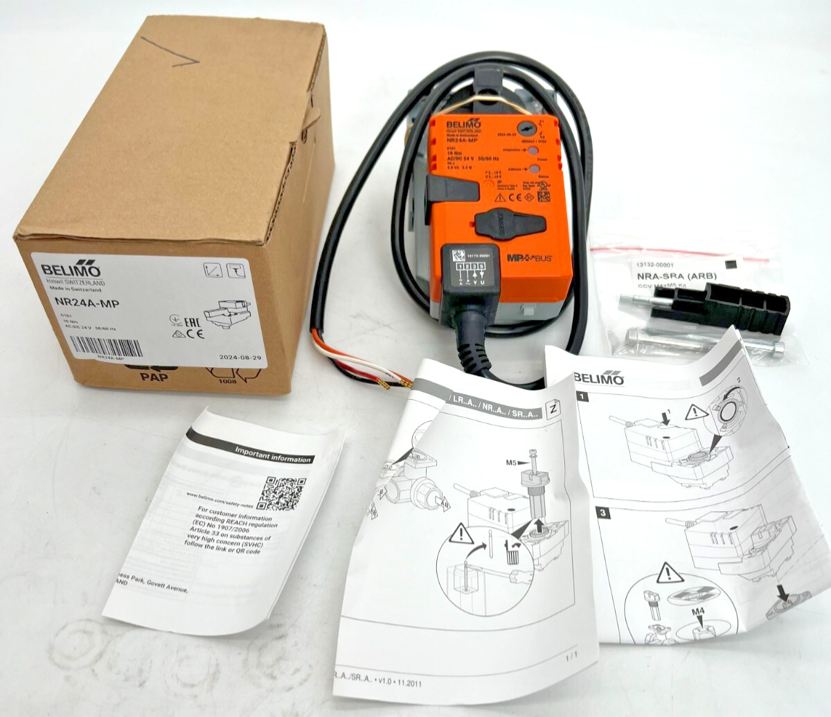 NEW BELIMO NR24A-MP Communicative Rotary Valve Actuator 10Nm 24VAC/DC