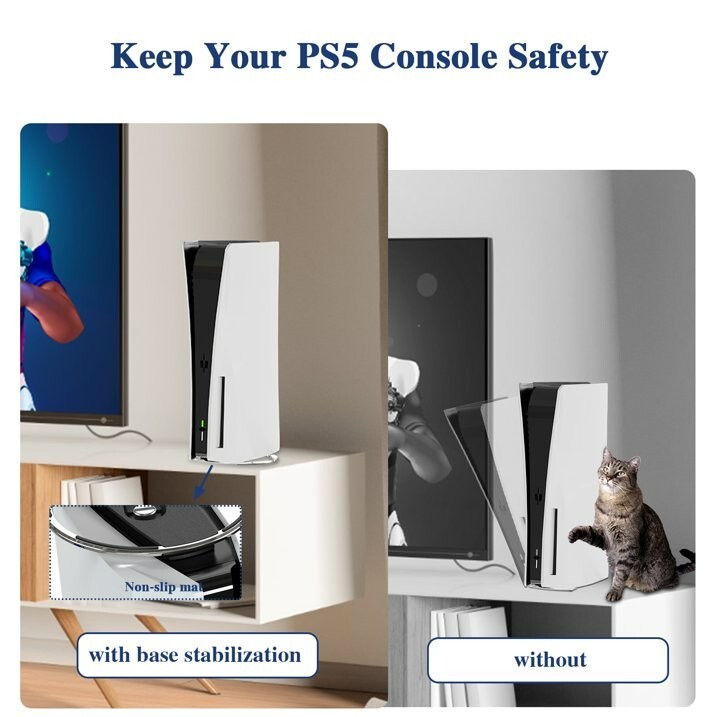 Vertical Stand Compatible With PS5 Consoles Slim Base PlayStation 5 RED Stand