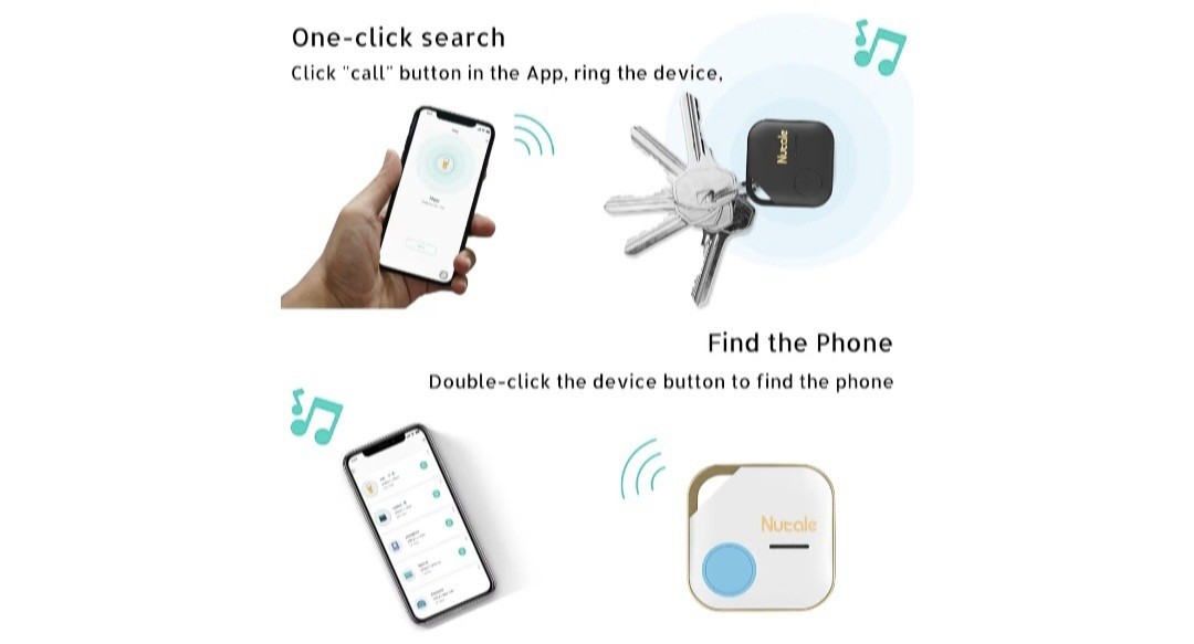 Nut Pro 4pk Key Finder Tag, Bluetooth Tracker Item Locator - iOS & Android NEW